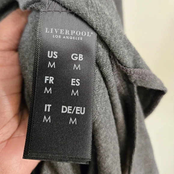 Liverpool Los Angeles Top sz Medium Gray - Picture 6 of 11